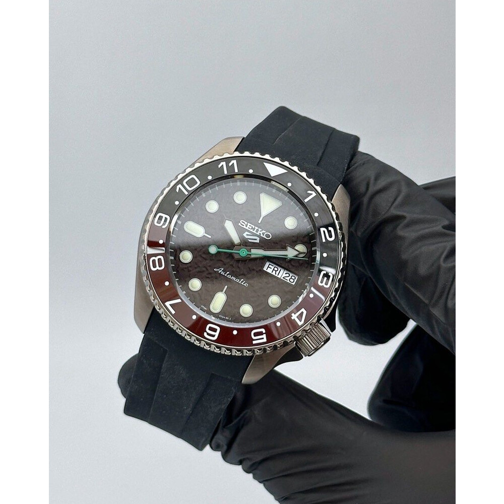 42mm Original Seiko 5 Sport Mod SRPD SRPD85K1 Dual Time E S Watches